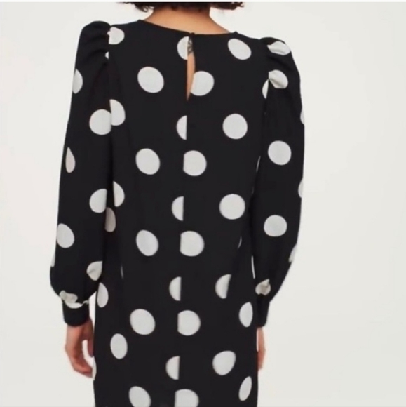 H&M Polka Dot Dress midi, Size Xs. - Picture 2 of 10